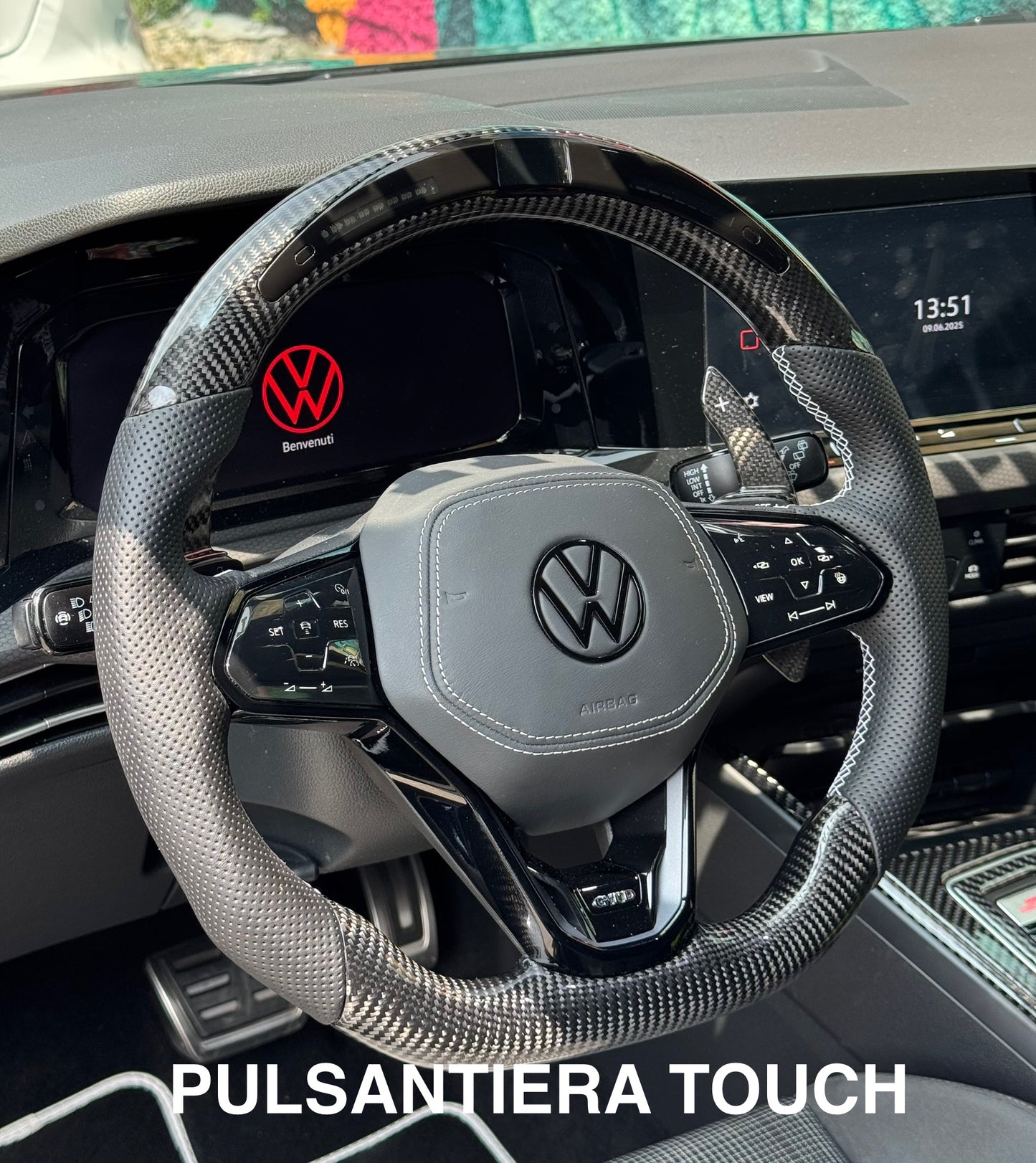 Cornice Volante Volkswagen Golf MK8 MK8.5 - Polo Nero Lucido