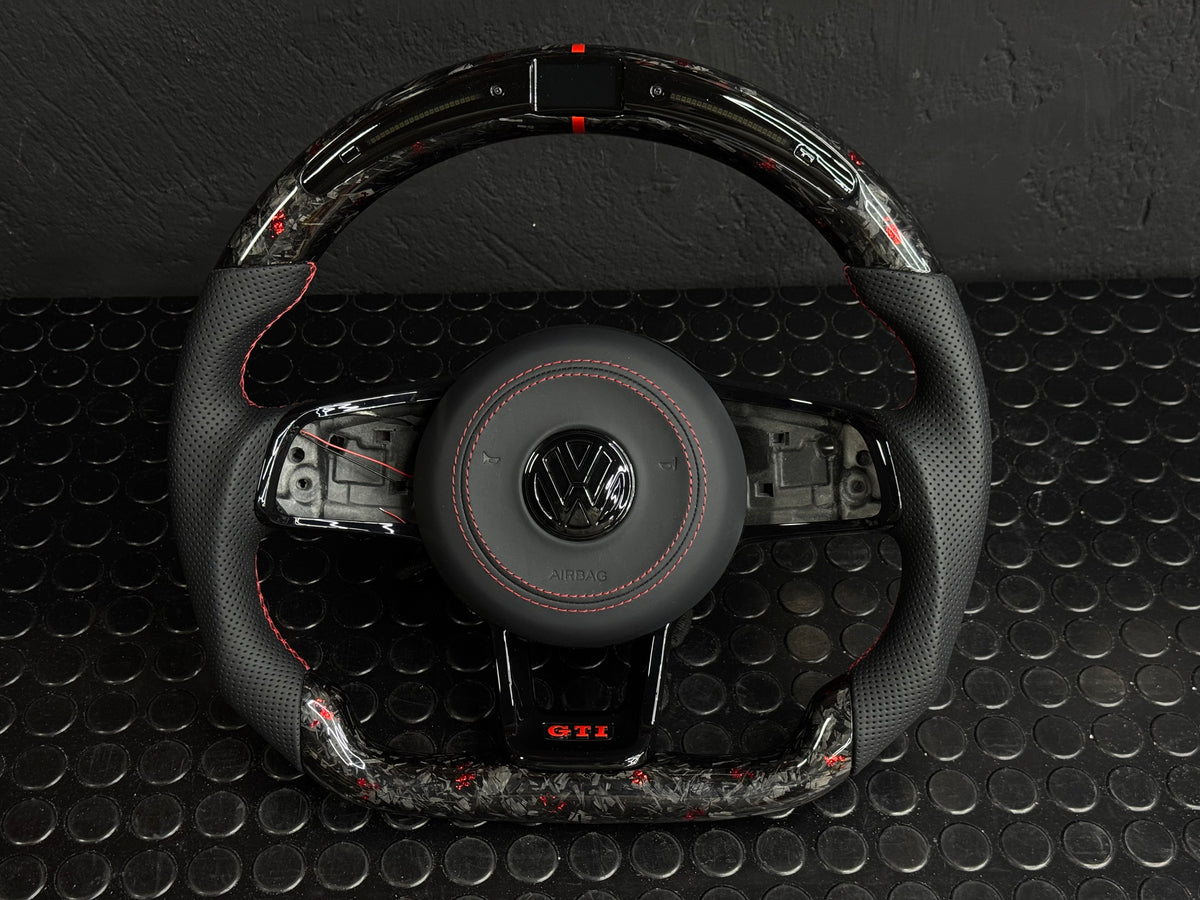 Volante personalizzato con LED di cambiata per Volkswagen Golf MK7 MK7.5 (configuralo)