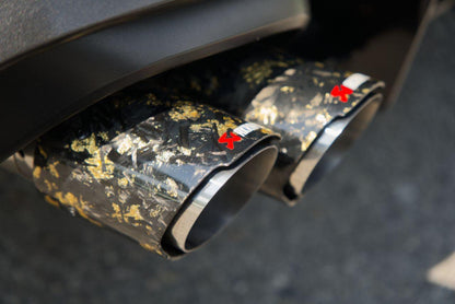Terminale Singolo Scarico Auto Universale AK Forged Carbon(vari colori)