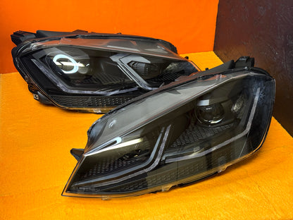 Coppia Fanali Anteriori Dinamici Full Led Fumè per VW Golf MK7 MK7.5