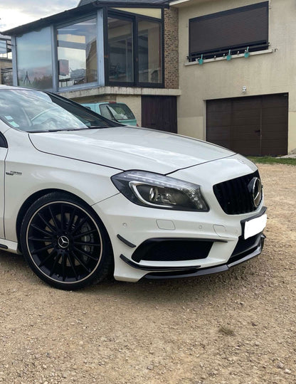 Front lip Paraurti Anteriore Per Mercedes Classe A W176 Nero lucido (12-15)