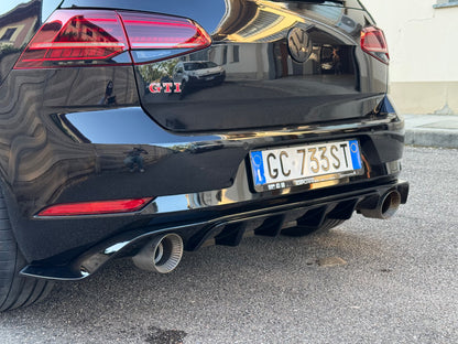 Diffusore Posteriore TCR Look Doppia uscita per Volkswagen Golf MK7.5 GTI (17-20)