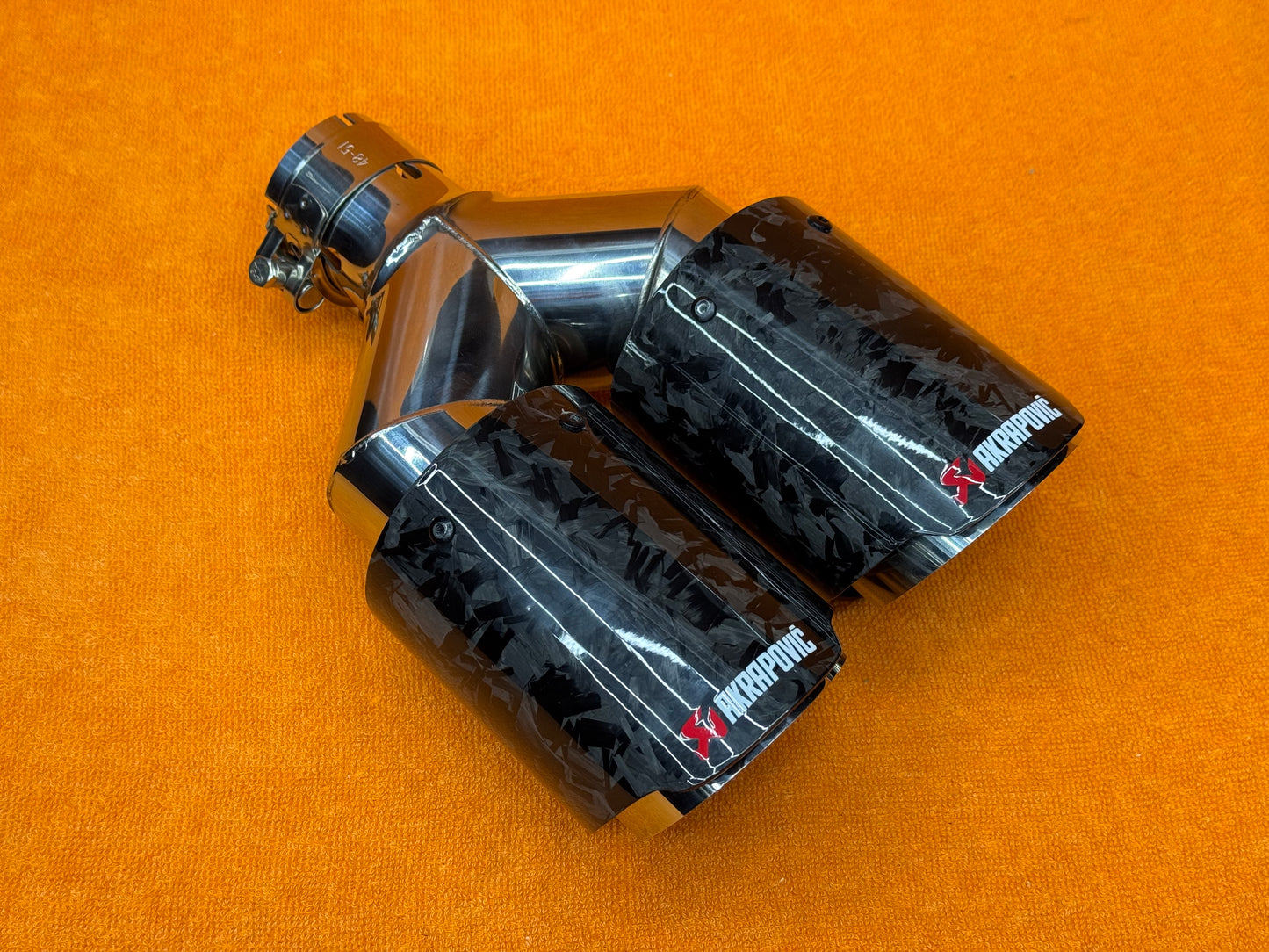 Terminale Doppio Scarico Auto Universale AK Forged Carbon