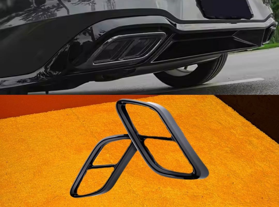Cover Uscite di Scarico Nero Lucido per VW GOLF MK8 RLINE