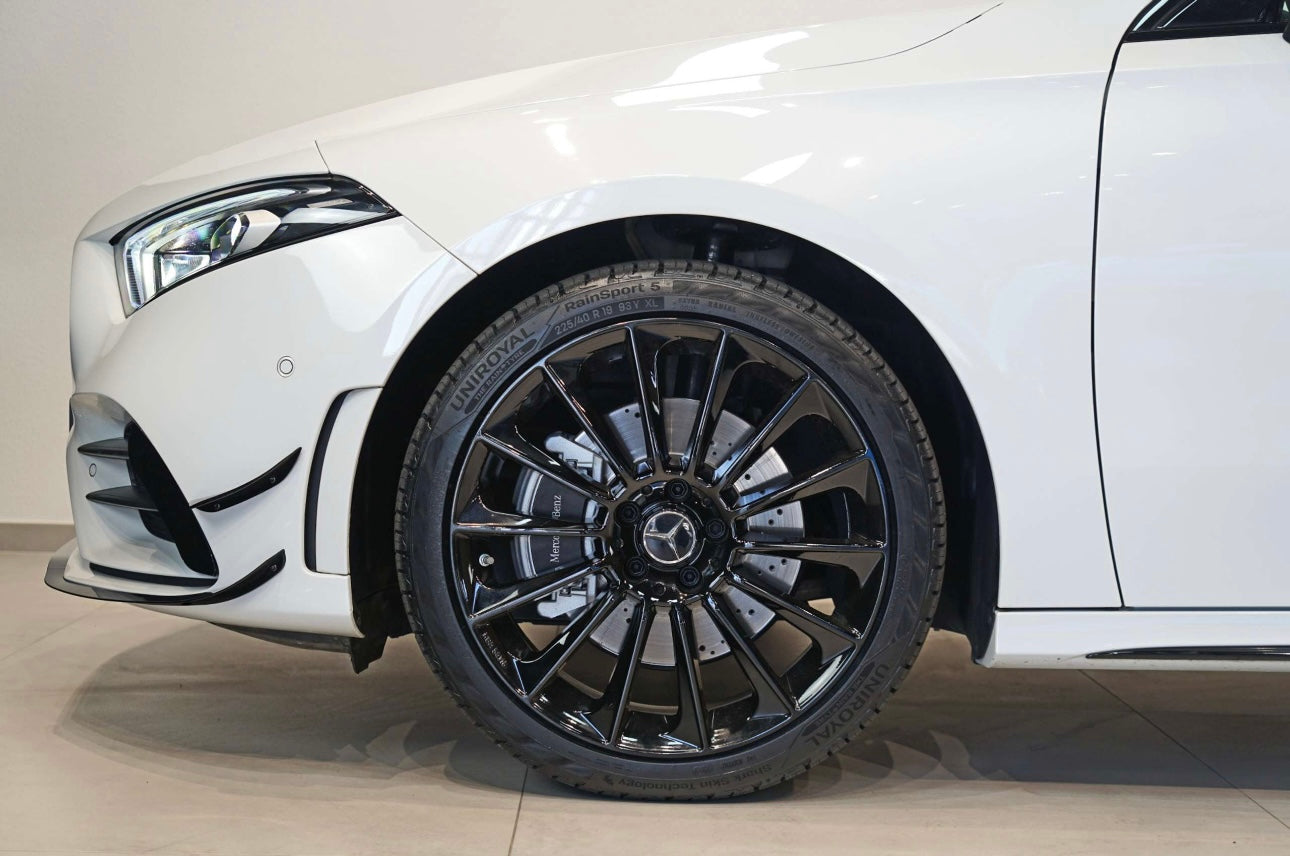 Front lip Paraurti Anteriore Per Mercedes Classe A W177 Nero lucido (18-23)