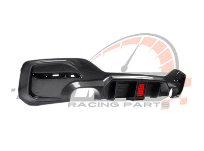 Diffusore Posteriore Stile M con luce freno a led per Bmw Serie 1 F20 F21 Carbon/nero lucido (15-19)