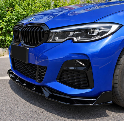 Lama anteriore nero lucido per Bmw serie 3 G20 / G21 Msport PRE LCI (19-22)