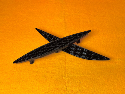 Riflettori Posteriori a Nido d'ape Nero Lucido per VW Golf 7