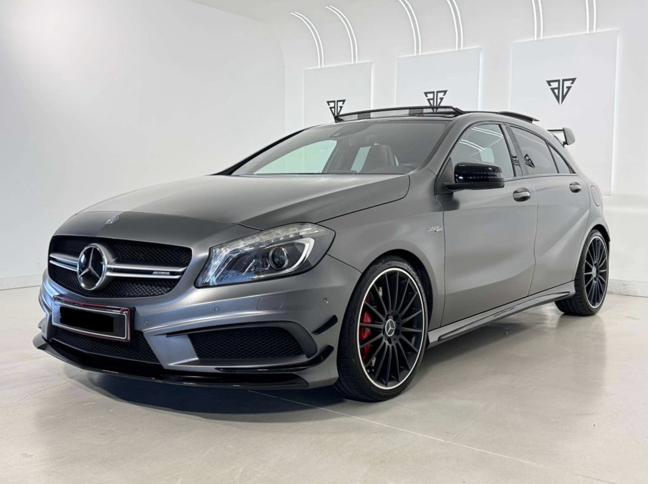 Front lip Paraurti Anteriore Per Mercedes Classe A W176 Nero lucido (12-15)