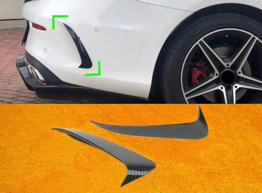 Rear lip Paraurti Posteriore Per Mercedes Classe C W205 Nero lucido/Carbon look (14-21)