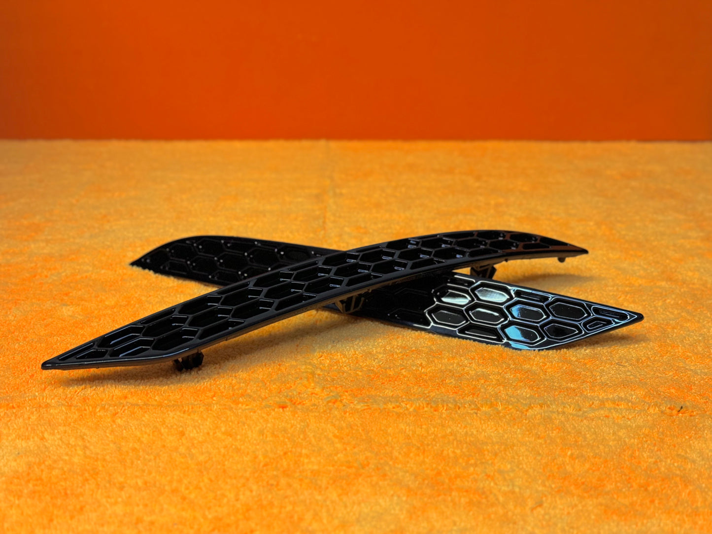Riflettori Posteriori a Nido d'ape Nero Lucido per VW Golf 7.5