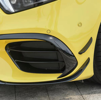 Front lip Paraurti Anteriore Per Mercedes Classe A AMG W177 Nero lucido (18-23)