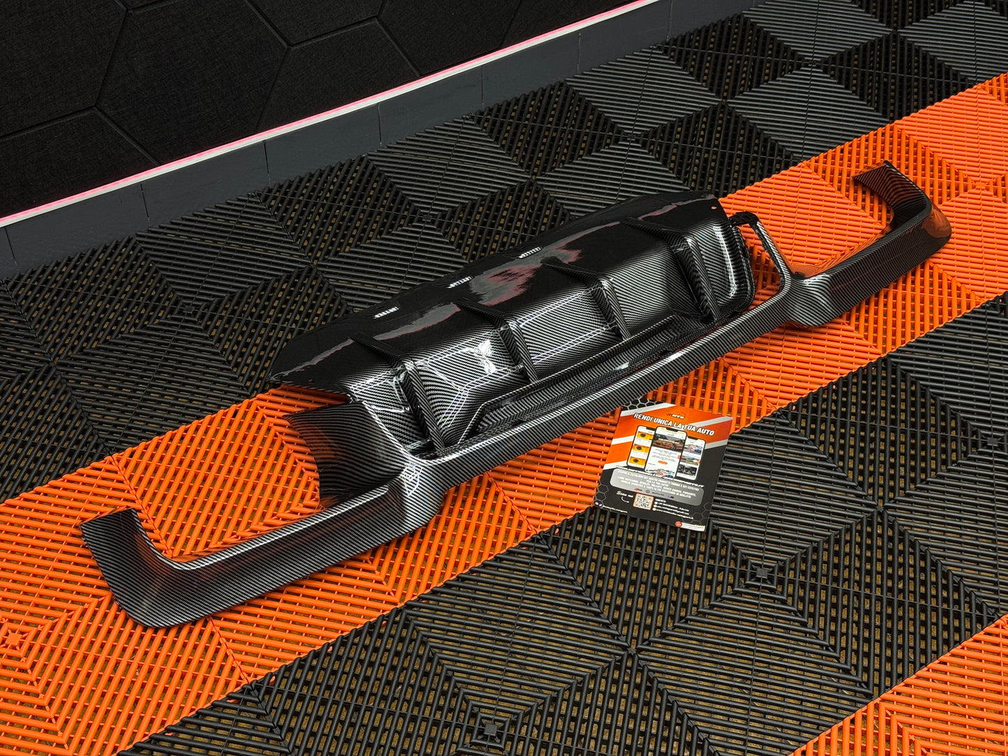 Diffusore Posteriore Stile M per Bmw Serie 5 F10 F11 F18 M5 Carbon look/Nero lucido (10-16)