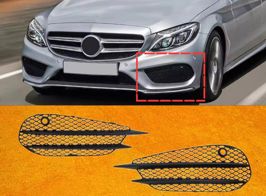 Griglia Paraurti Anteriore Fendinebbia per Mercedes C W205 Amg line  (2014-2018)