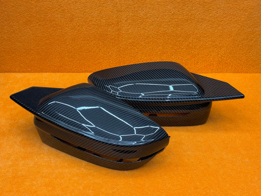 Coppia Calotte Specchio Retrovisore Real Carbon Fiber per BMW Serie 2 3 4 G