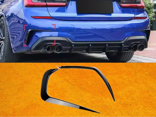 Rear lip Paraurti Posteriore Per Bmw 3 G20 G28 Carbon look/Nero lucido
