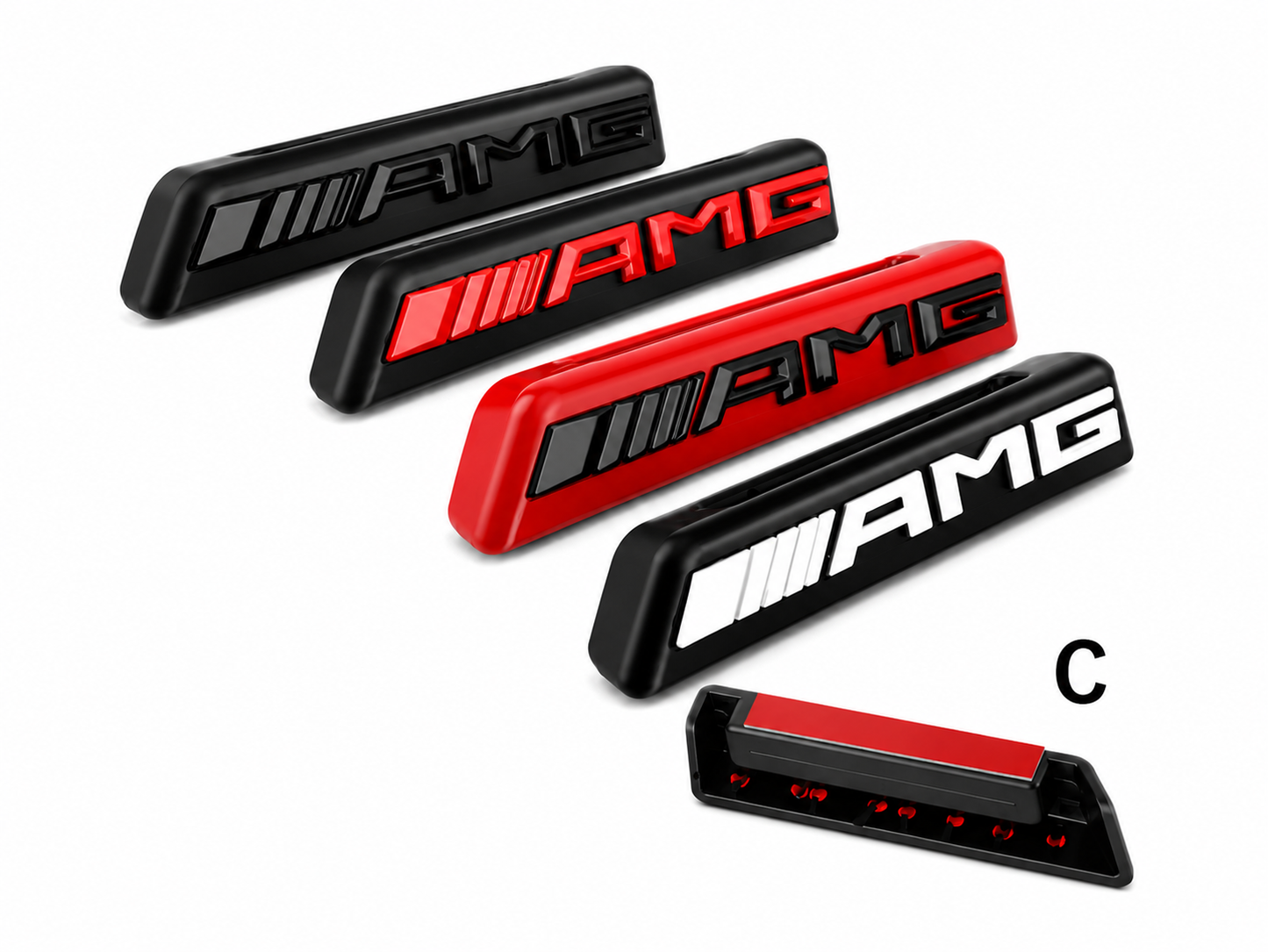 Badge anteriore AMG per Griglia panamericana Mercedes (vari colori)