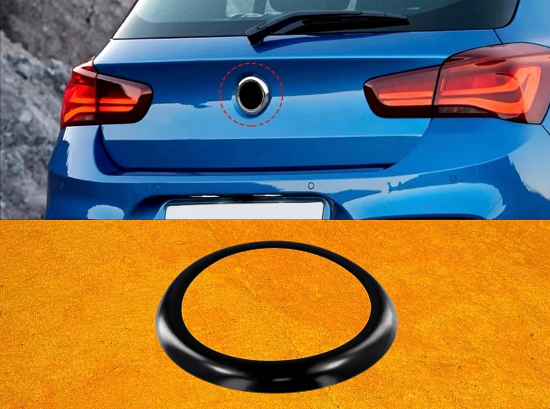 Anello Contorno Logo Posteriore per Bmw 1 F20 F22 Nero Lucido