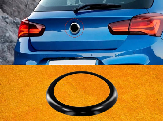 Anello Contorno Logo Posteriore per Bmw 1 F20 F22 Nero Lucido