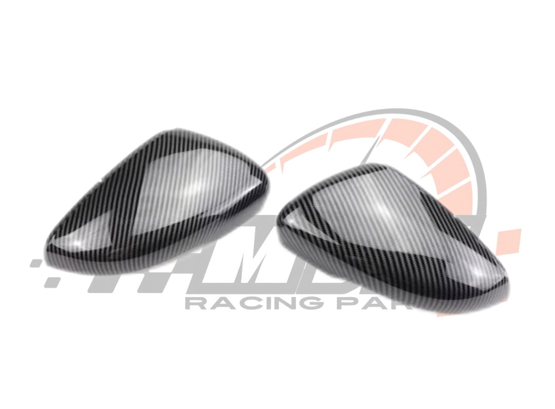 Coppia Calotte Specchio Retrovisore per VW Golf MK6 Nero lucido/Carbon look