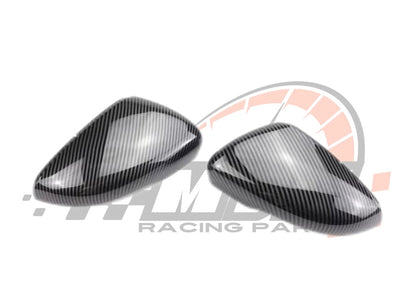 Coppia Calotte Specchio Retrovisore per VW Golf MK6 Nero lucido/Carbon look