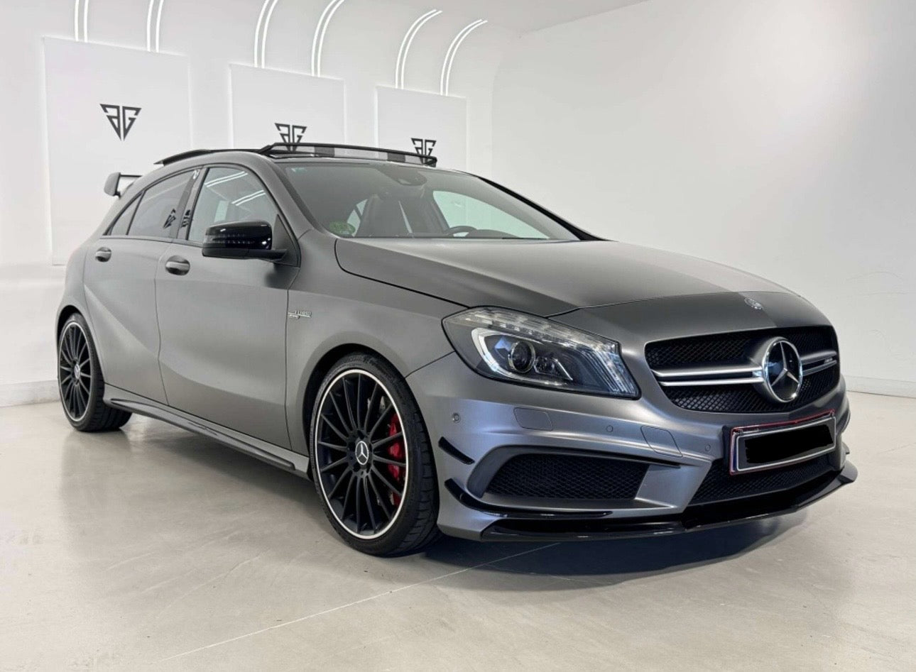 Front lip Paraurti Anteriore Per Mercedes Classe A W176 Nero lucido (12-15)