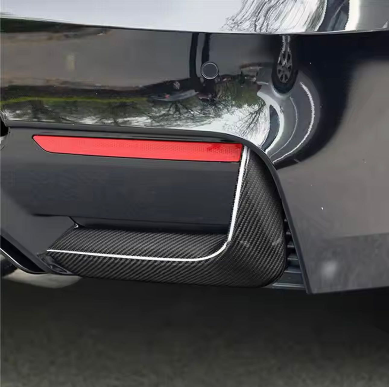 Rear lip Paraurti Posteriore Per Bmw M3 F80 M4 F82 Carbon look/Nero lucido