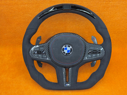 Volante Bmw Personalizzato con LED di cambiata per Bmw serie 1 F40 e serie G (configuralo)