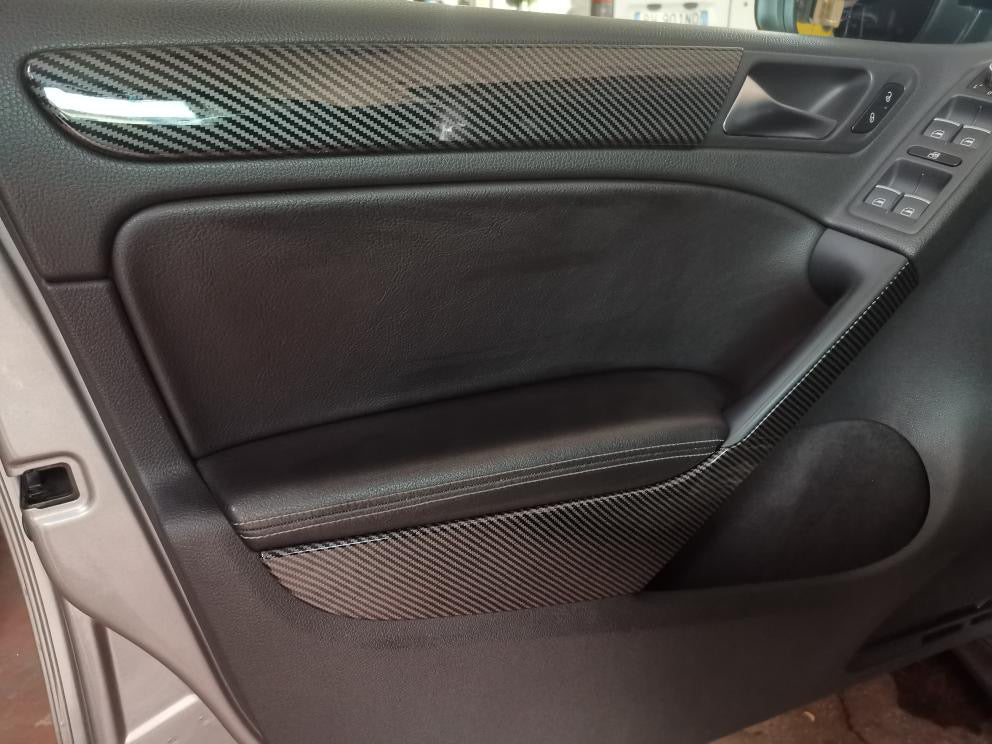 Listelli Carbon Look Pannello Portiere per VW Golf MK6