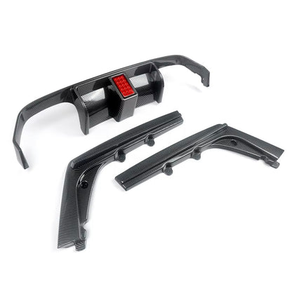 Diffusore Posteriore M Luce a led per Bmw M3 F80 M4 F82 F83 Carbon look/Nero lucido (14-20)