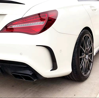 Rear lip Paraurti Posteriore Per Mercedes Classe CLA C117 Nero lucido/Carbon look (13-18)