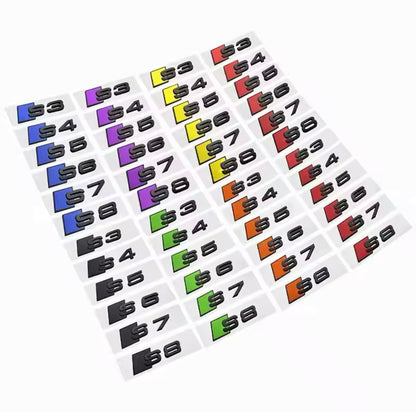 Badge Posteriore S per Modelli Audi (vari colori)
