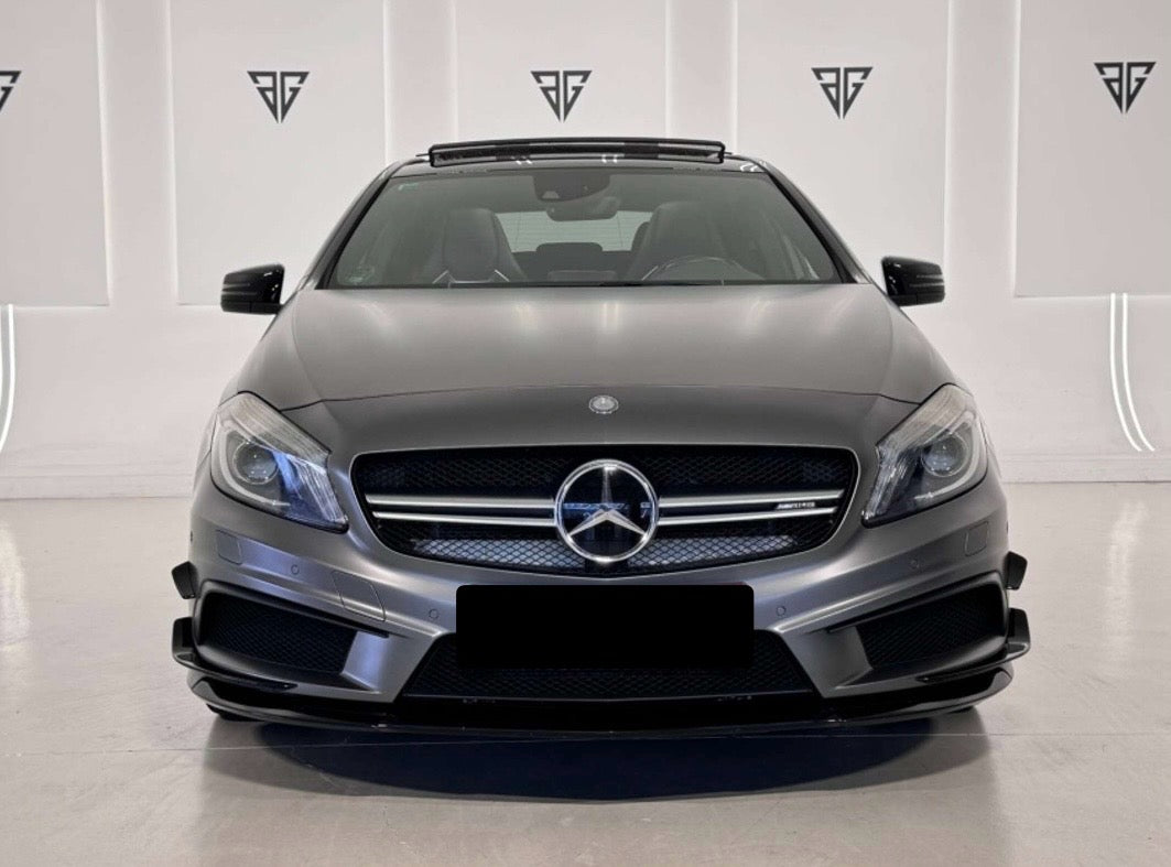 Front lip Paraurti Anteriore Per Mercedes Classe A W176 Nero lucido (12-15)