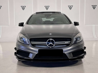 Front lip Paraurti Anteriore Per Mercedes Classe A W176 Nero lucido (12-15)