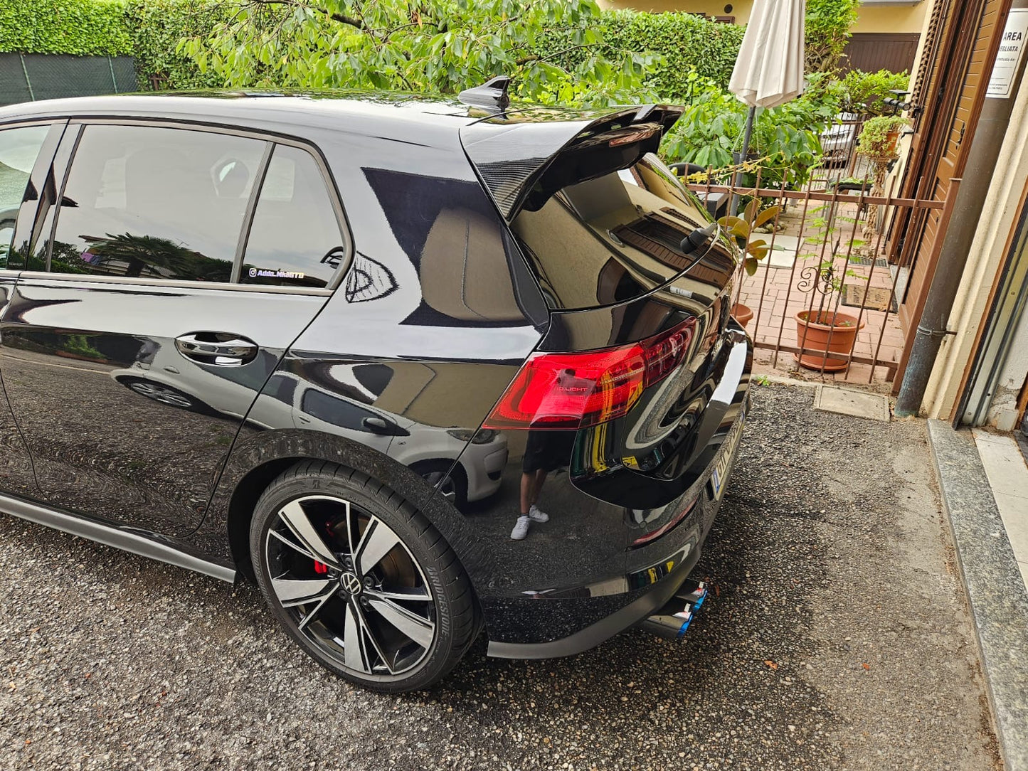 Spoiler Posteriore per VW Golf MK8 Nero lucido/Carbon Look