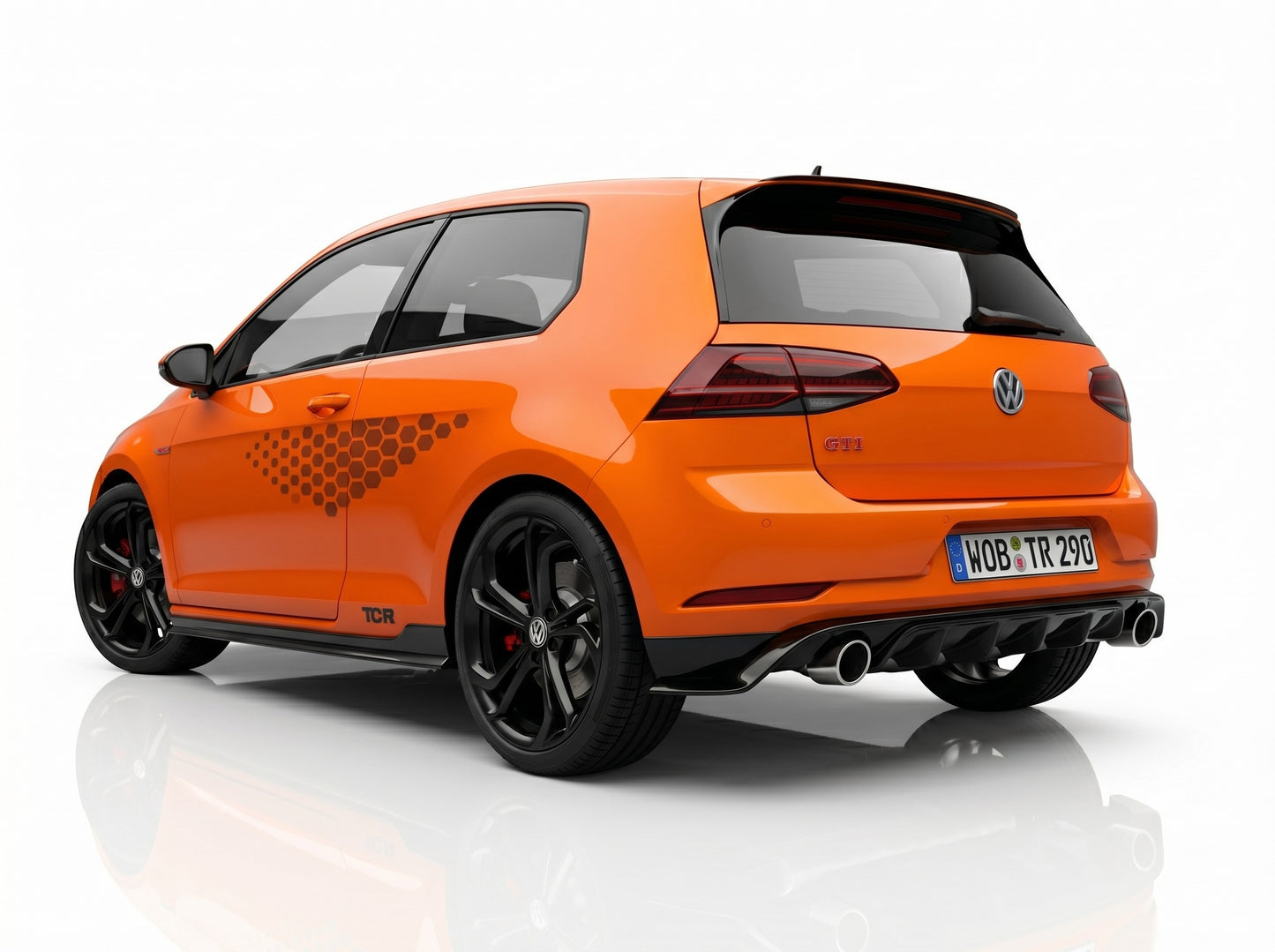 Diffusore Posteriore TCR Look Doppia uscita per Volkswagen Golf MK7.5 GTI (17-20)