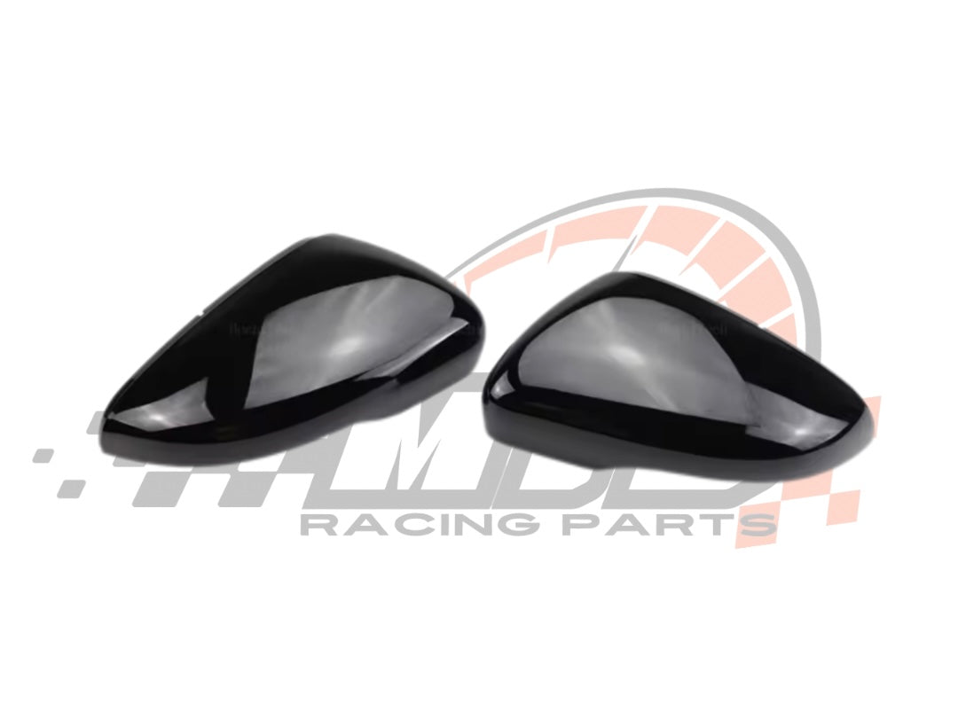 Coppia Calotte Specchio Retrovisore per VW Golf MK6 Nero lucido/Carbon look