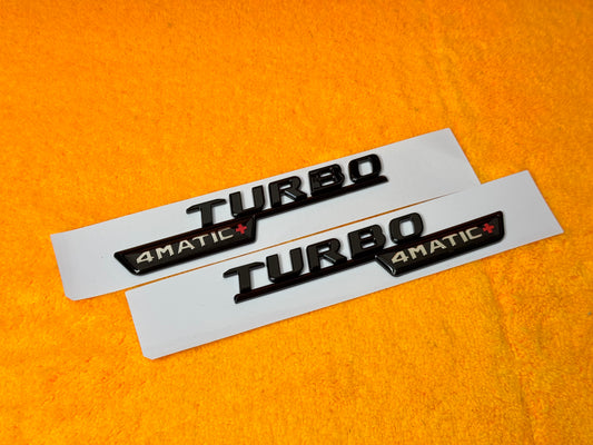 Badge Laterale TURBO 4matic +  per Mercedes Classe A W176 W177