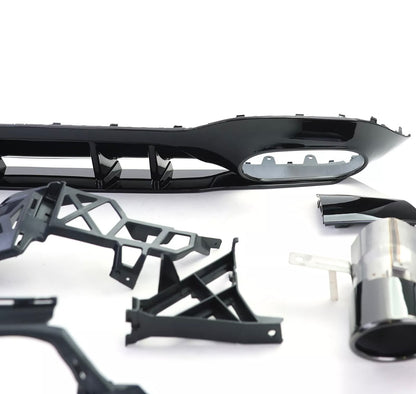 Diffusore Posteriore Stile A35 AMG per Mercedes Classe A W177 (nero lucido)