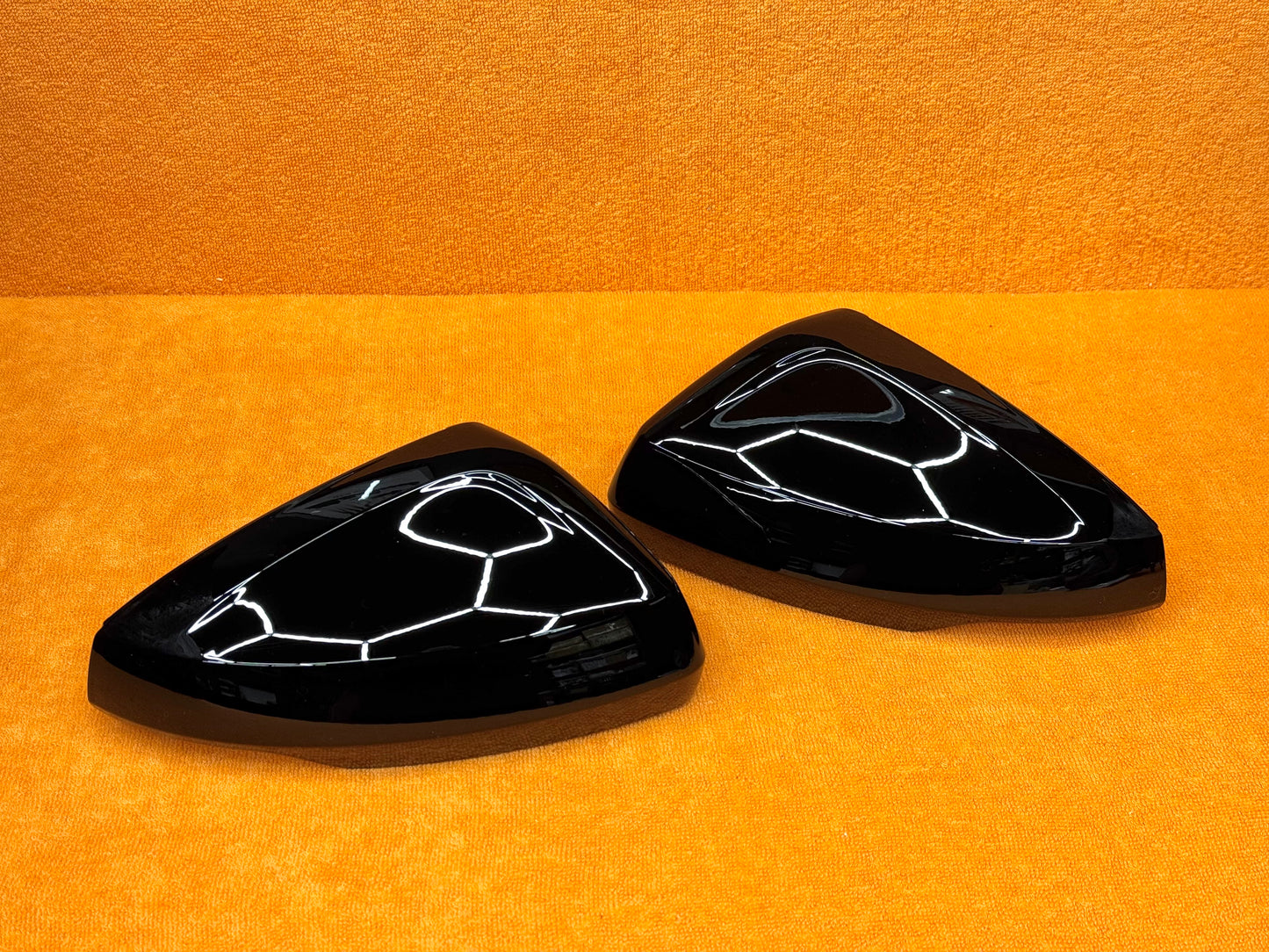 Coppia Calotte Specchio Retrovisore per VW Scirocco MK3 MK4 Nero lucido/Carbon look
