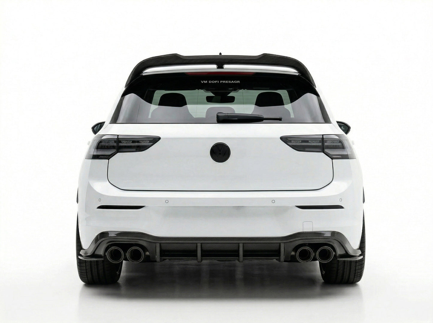 Spoiler Clubsport Posteriore Real Carbon Fiber V2 per VW Golf MK8