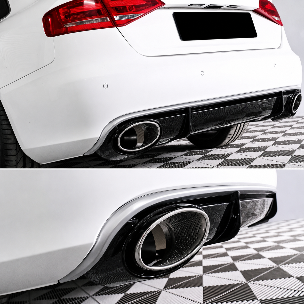 Diffusore posteriore stile RS per Audi A4 B8 standard (07-12)