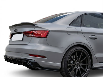 Spoiler Posteriore nero lucido per AUDI A3 S3 RS3 8V Sedan (13-20)