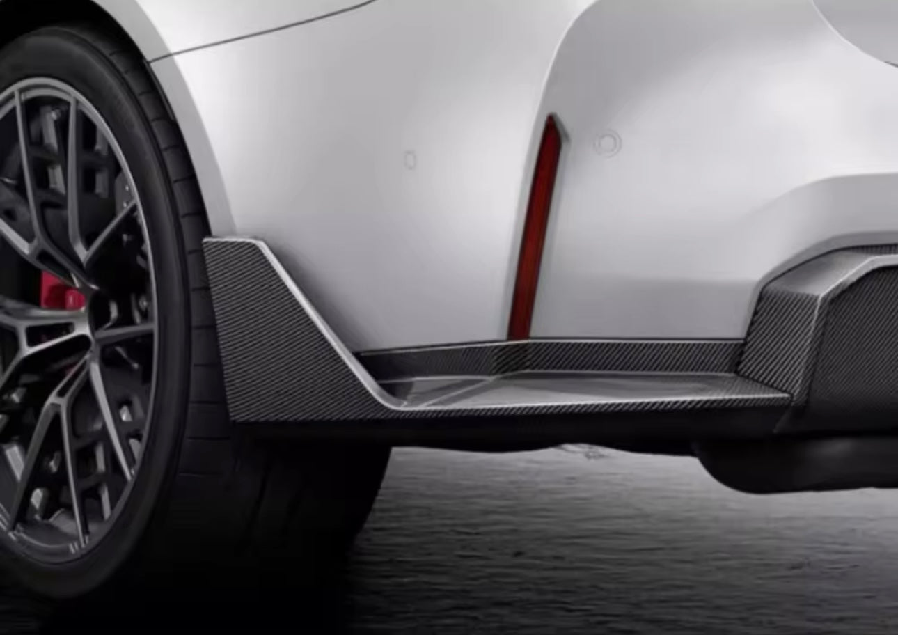 Splitter Diffusore Posteriore Per Bmw M3 G80 Carbon look/Nero lucido