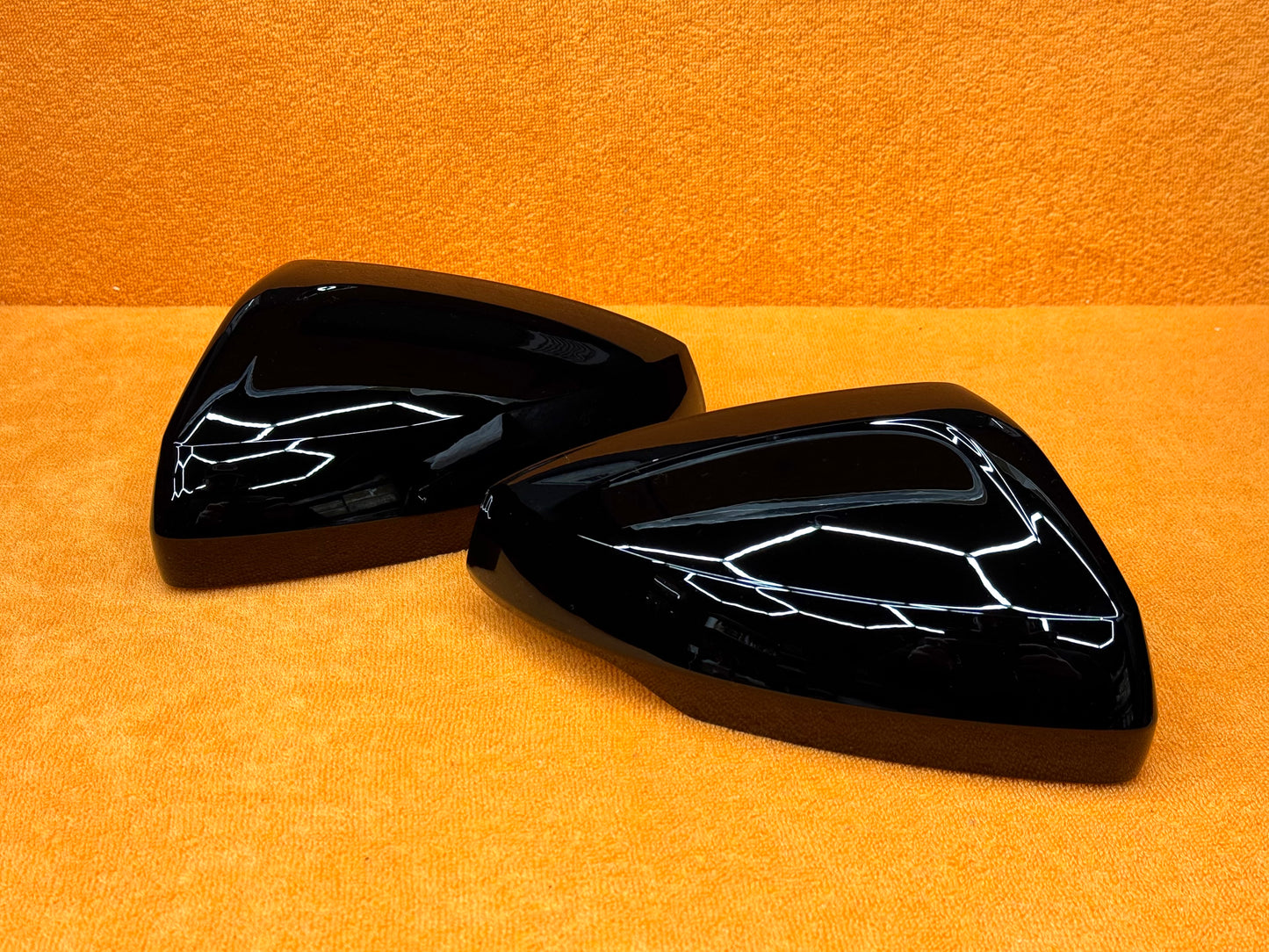 Coppia Calotte Specchio Retrovisore per VW Scirocco MK3 MK4 Nero lucido/Carbon look