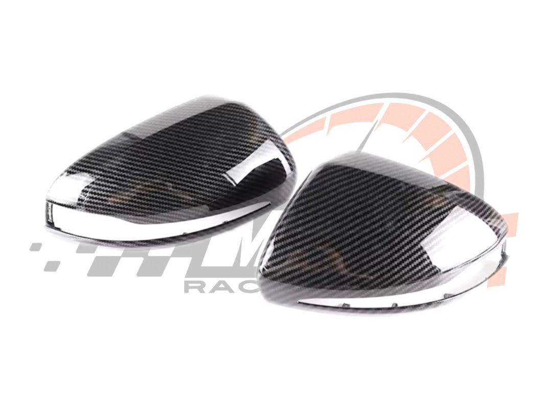 Coppia Calotte Specchio Retrovisore per Mercedes Classe C W205 Nero lucido/Carbon look (14-21)
