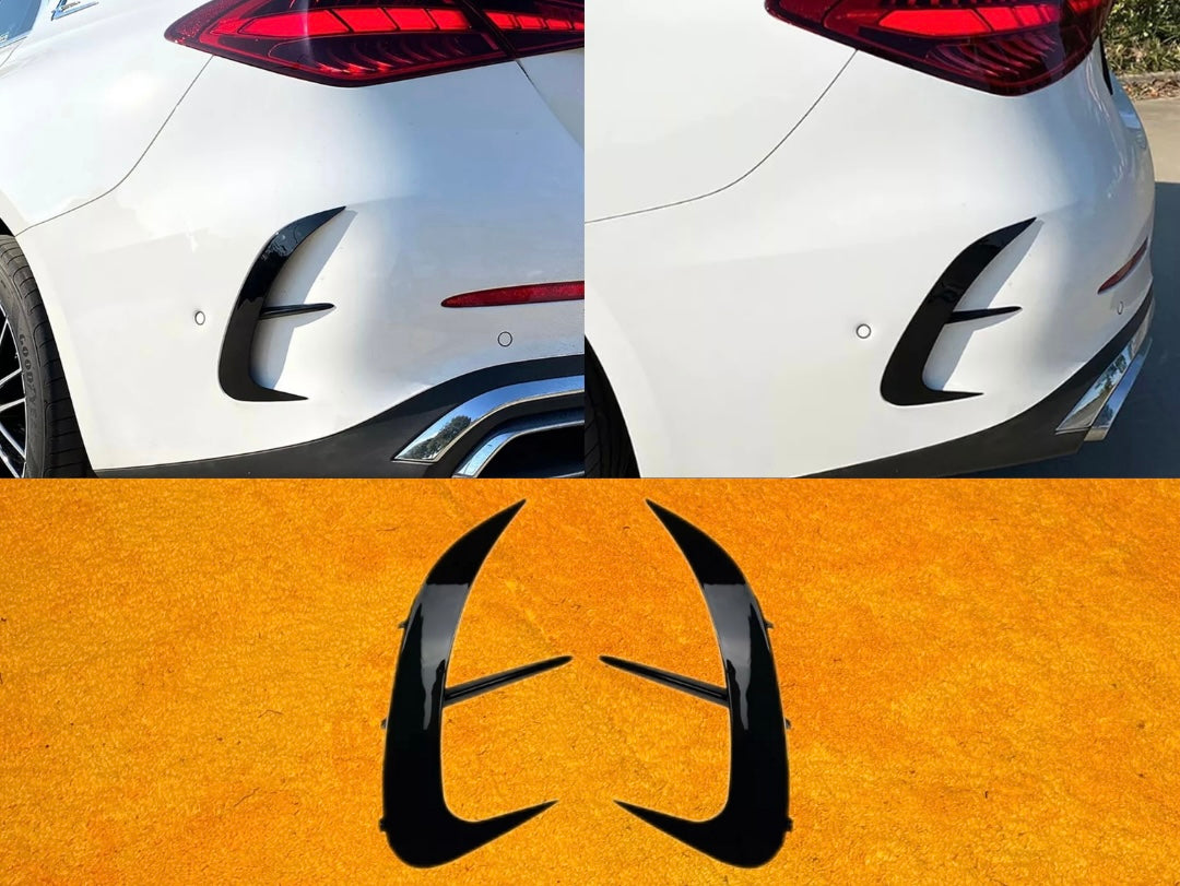 Rear lip Paraurti Posteriore Per Mercedes Classe C W206 Nero lucido/Carbon look (21-24)