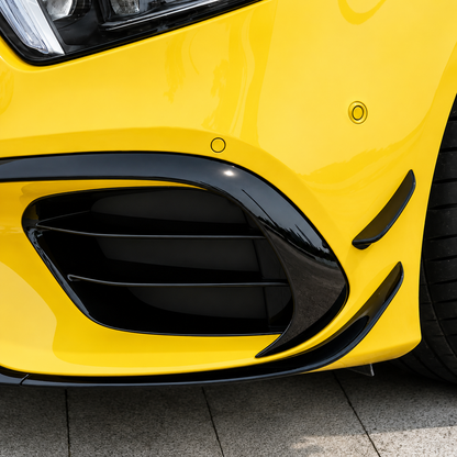 Front lip paraurti anteriore per Mercedes Classe A AMG A45 W177 Nero lucido (18-23)