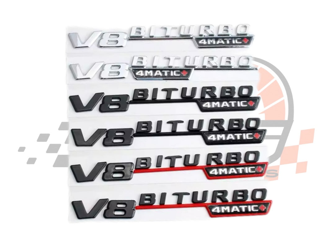Badge Laterale V8 BITURBO 4matic per Mercedes Classe C W 204 W205 W206