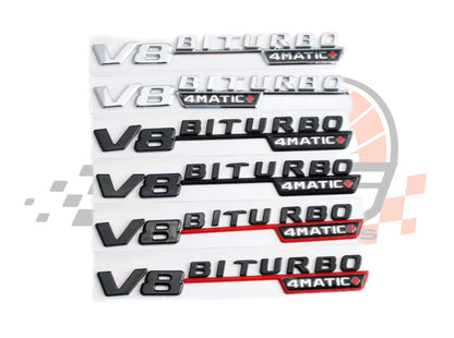 Badge Laterale V8 BITURBO 4matic per Mercedes Classe C W 204 W205 W206
